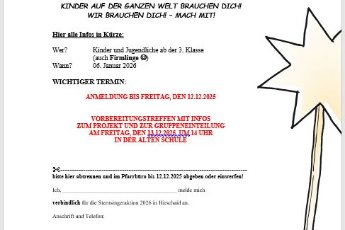 Sternsingeraktion 2026