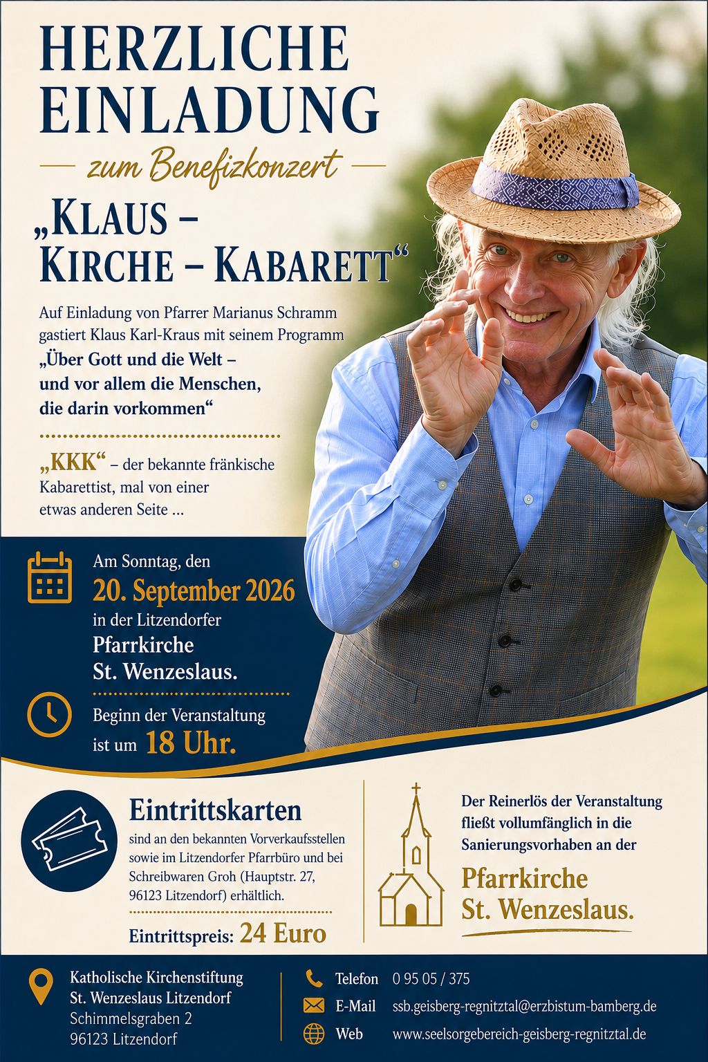 Veranstaltungsflyer mit allen Infos